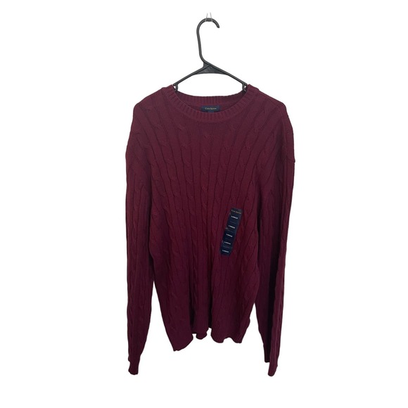Men’s NWT Club Room Knit Maroon Long Sleeve Sweater LARGE - Picture 1 of 7
